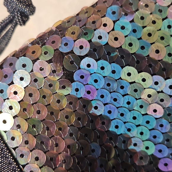 CHANEL Denim Iridescent Sequin Mini Bucket Bag - Picture 9 of 12